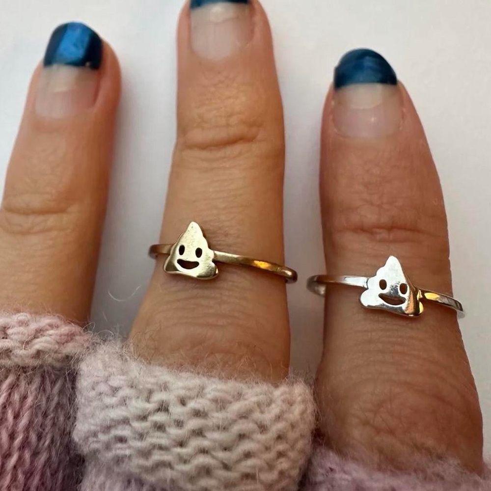 bnwt verameat sterling silver vmoji poo ring